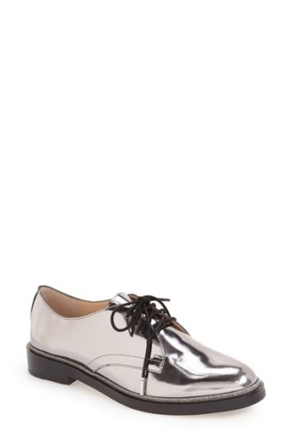 vince camuto silver oxfords